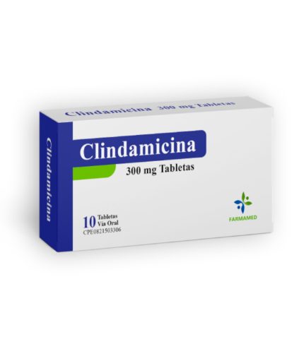 Clindamicina 300 mg x 10 Tabletas FARMAMED | Tratamiento para Infecciones por Bacterias Anaerobias y Acné Severo